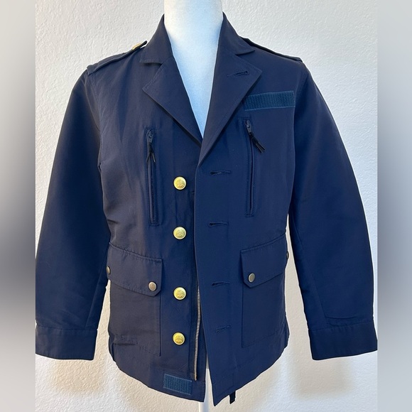 Muveil Tokyo Women’s Blue Jacket Chameleon Embroidered Design Size 36/ US 6 NWOT - Picture 1 of 7